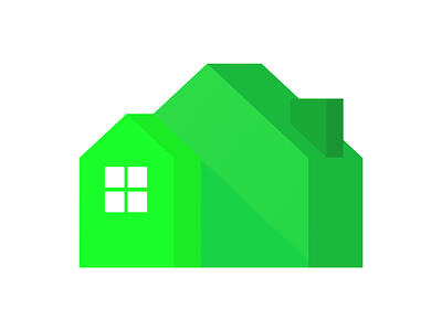 3D House Icon 3d green home house icon logo window
