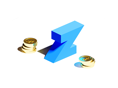 Z 3D Logo 3d app blender branding coin graphic design inspiration logo z