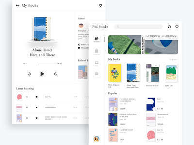 Book Listening 2019 app book design inspiration ipad ipadmini listening tablets ui uidesign uiux