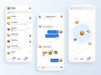Emoji Random Messenger 2019 app design emoji icon inspiration mobile mobile app symbol ui uidesign uiux