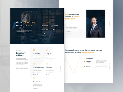 IT company landing page clean design clean ui company company design design homepage it company it consulting landing page minimal typography ui webdesign websites
