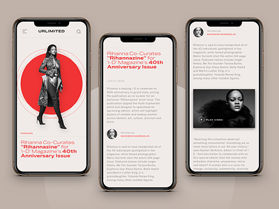 Creative industry - mobile website articles clean design creative design landing page mobile design mobile ui news newspaper typography ui webdesign