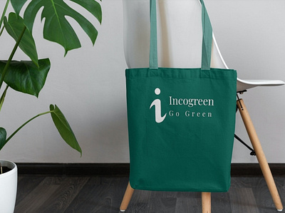 Incogreen branded side bag branding graphic design