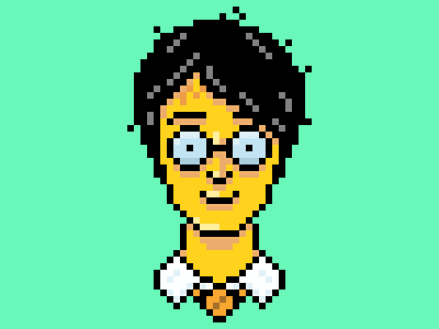 The guy with wand harry potter pixels