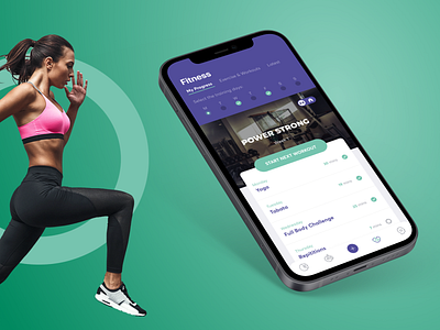 Health & Fitness App app branding fitness health illustration mobile app sport workout