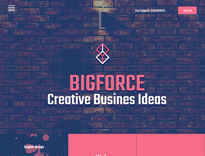 Bigforce creative ui design design design agency ui digital agency website flat design graphic design minimal design modern website design typography ui web website design