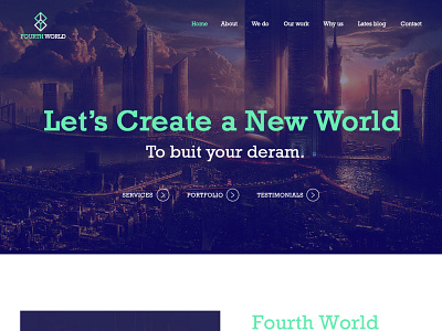 Fourth World agency website design modern website design typography ui web design