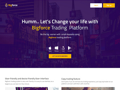 Bigforce Trading agency website design branding design graphic design illustration logo modern website design typography ui web design