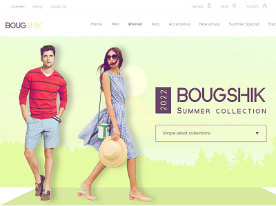 Bougshik Fashion agency website design e commerce e commerce website fashion website graphic design modern online store website modern store modern website design online shopping site online store shopping typography web design