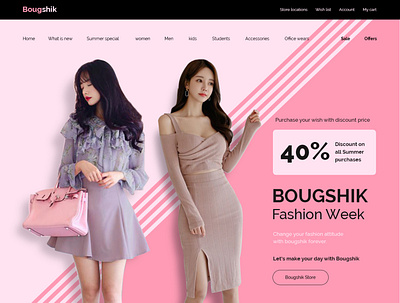 Bougshik agency website design branding design e commerce fashion fashion store graphic design illustration logo minimal design modern website design online store store typography ui web design