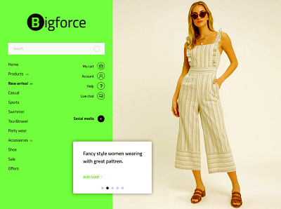 Bigforce fashion store agency website design branding design ecommerce ecommerce store fashion fashion store graphic design illustration logo modern website design store typography ui web design