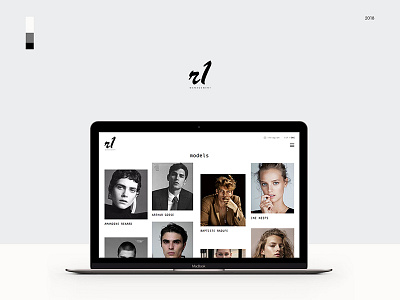 R1 Management website design agency barcelona branding design fashion logo model reponsive uiux website