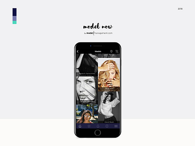 Model Now app by modelmanagement.com art design direction graphic uiux