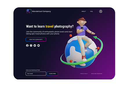 Daily UI • 003 • Landing page