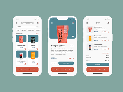 Daily UI • 012 • E-commerce app coffee coffee shop dailyui design ecommerce figma figmadesign ui uidesign