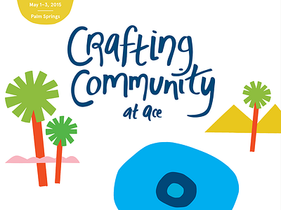 Crafting Community at Ace branding colorful crafts event hand lettering illustration kids logo