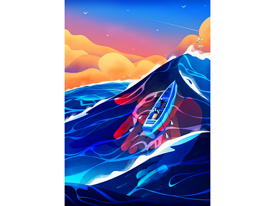 Parkylife cody muir conceptual conceptual art conceptual illustration design hands illustration illustrator inspiration inspo magicmuir vector vector illustration water waves