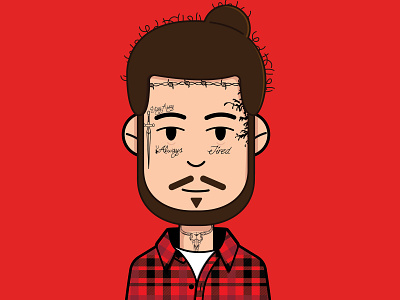 Posty art music portrait post post malone posty vector