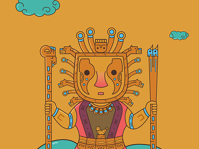 ILUSTRACIÓN DEL DIOS WIRACOCHA art culture cute illustration illustration vectorial illustrator kawaii peru vector