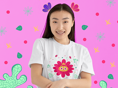 COLLECTION "ANIMAL FLOWERS" cute girl illustration kawaii photography t-shirt