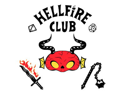 HELLFIRE CLUB cute design fanart hellfire club illustration kawaii logo stranger things