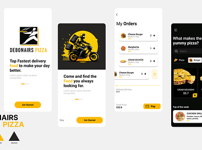 Case Study Debonairs Pizza app design typography ui ux