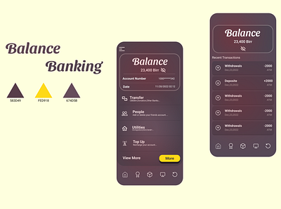 Case Study Balance banking Home page app design typography ui ux