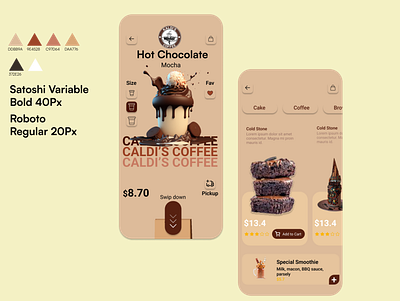 Case study coffee house ordering mobile app app branding design graphic design typography ui ux