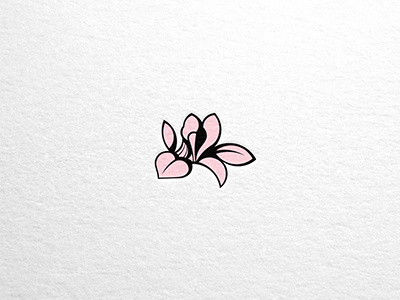 Orchid branding feminine flower icon illustration logo orchid