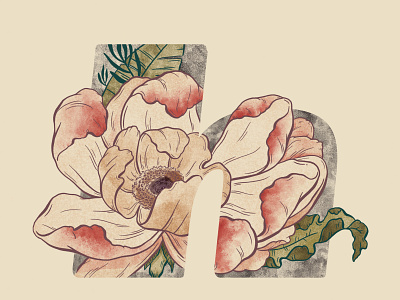 ATC Artist Series - Duel Rounded Italic astropad digital flower illustration ipad pro