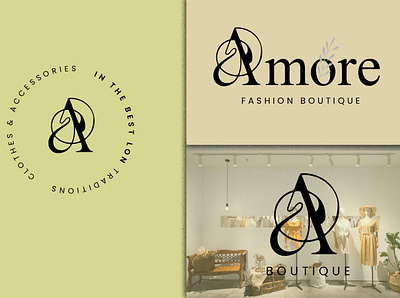 A monogram boutique logo a logo boutique branding creative illustration logo vector