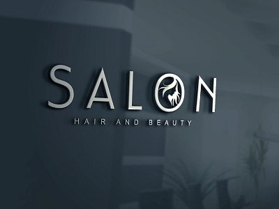 Modern salon logo template design