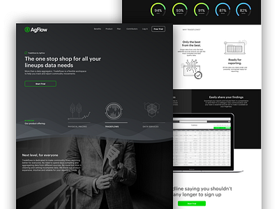 Agflow Tradeflows Product Page design ui ux
