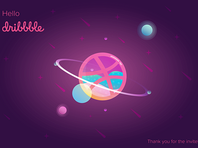 Hello, Dribbble! design illustration logo vector