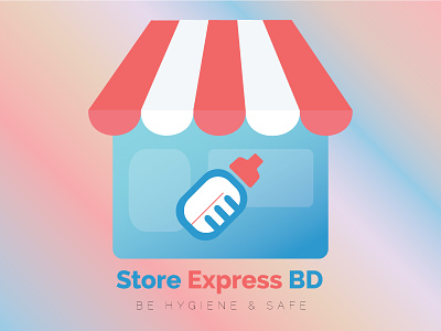Baby Food Shop branding ecommerce illustration logo online shop logo