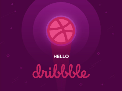 Hello Dribbble dribbble first hello illustration shot