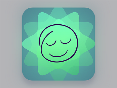 Releaf Mobile App Icon android app cannabis face friendly green icon ios layers mobile smile