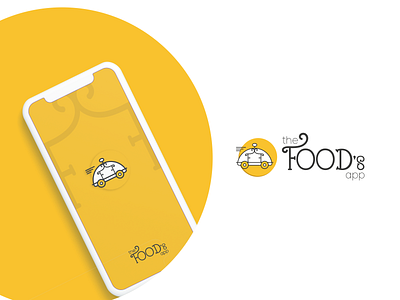 The Food's App application design digital food app graphic illustration interface logo mobile yellow