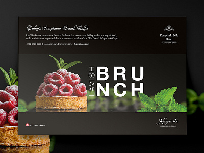 Brunch Kempinski advertising brunch design hotel magazine raspberry visual