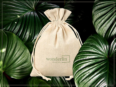 Wonderlin Bag bag botanical design fabric graphic greens linen logo packaging