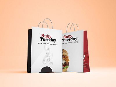 Ruby Tuesday Bag bag concept design graphic mockup packaging re branding ruby simple takeaway tuesday