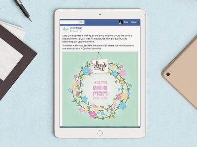 Leap social media cute design digital facebook feminine flowers graphics greetings leap media mothersday nursery post social