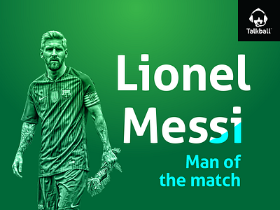 Man Of The Match Post design digital facebook graphic lionel lionel messi media post social talkball