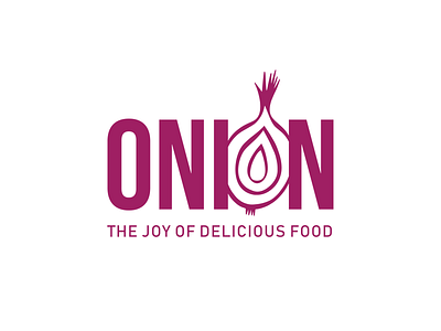 Onion Logo advertising bold concept design food graphic logo onion purple typography