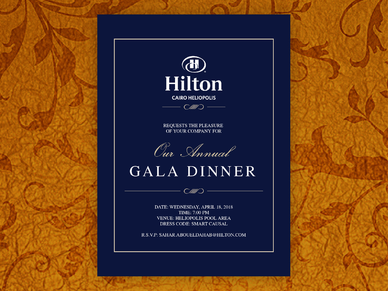 Hilton Gala Dinner Invitation by Dina Hamada on Dribbble