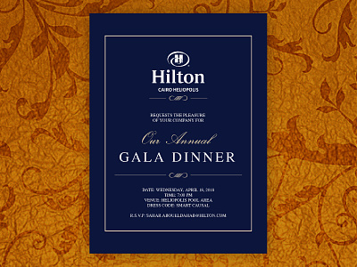 Hilton Gala Dinner Invitation