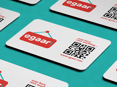 Egaar Card card concept friendly graphic graphic design qrcode rent scan typography