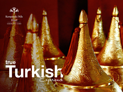 Kempinski Social Media advertising concept copper design digital graphic post style turkish typography