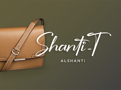 Shanti-T logo design bag branding calligraphy concept design fashion graphic logo