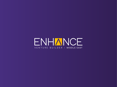 Enhance Logo branding concept contemporary design enhance font graphic logo middle east orange purple typography